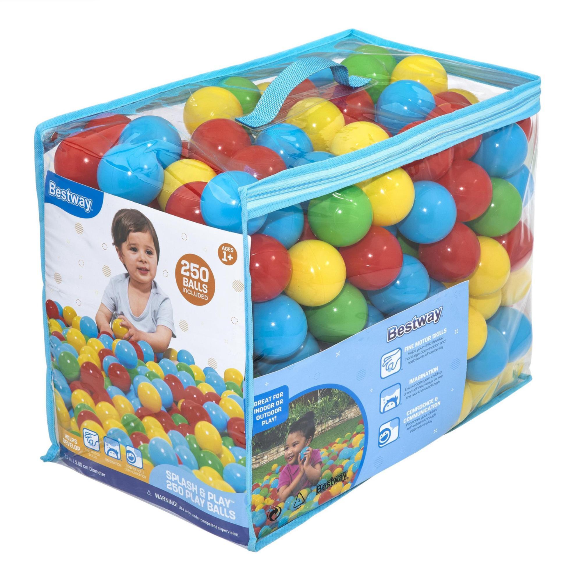 Bestway Splash and Play: 250 Balls, Kids Toy Balls For Pits,Kiddie Pools, Bounce Houses, Games